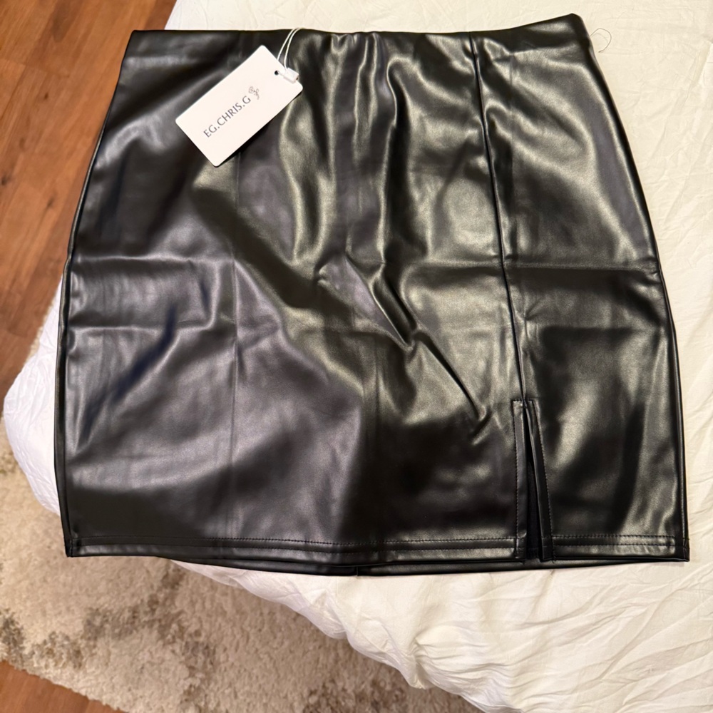 Black Leather Skirt
